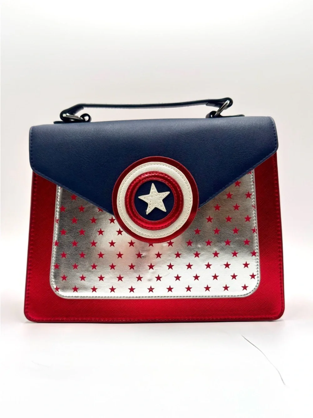 Danielle Nicole Disney Marvel Captain America Vegan Leather Handbag Crossbody - Picture 13 of 13